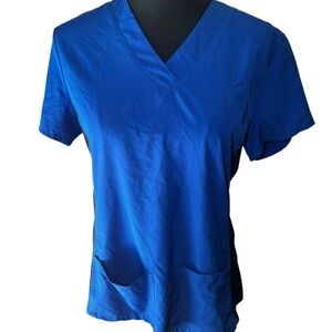 GT Performance Women’s Blue V-Neck Scrub Top Size Medium